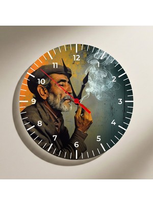 Zerya Yaşlı Adam Tasarımlı Duvar Saati