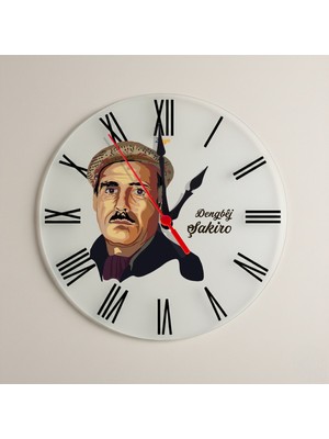 Zerya Dengbêj Şakiro Tasarımlı Roma Rakamlı Duvar Saati