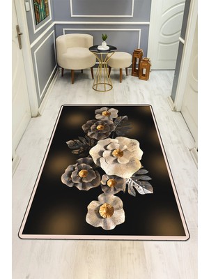 Dolce Mariee Modern Desenli Dijital Baskı Kaymaz Taban Halı H0194