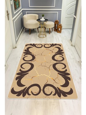 Dolce Mariee Modern Desenli Dijital Baskı Kaymaz Taban Halı H0181
