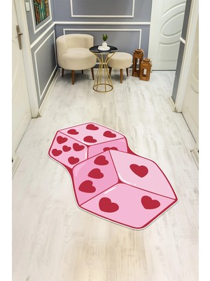 Dolce Mariee Kalpli Zar Desenli Lazer Kesim Dijital Baskı Kaymaz Taban Halı H0401