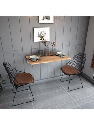 Asra Trend Lüks Duvara Monte Katlanabilir Çalışma Yemek Masası %100 MDF Çok Amaçlı Masa DMM05