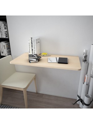 Asra Trend Lüks Duvara Monte Katlanabilir Çalışma Yemek Masası %100 MDF Çok Amaçlı Masa DMM08