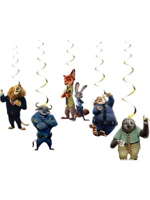 Parti Show Zootopia 6'lı Asma Tavan Süs