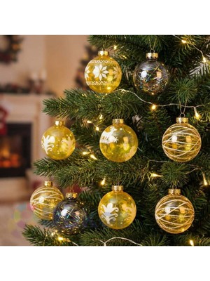Parti Show Gold Yılbaşı Ağacı Topu 8 cm 12'li Set
