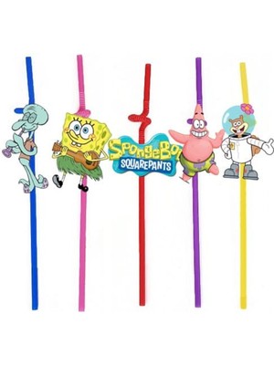 Parti Show Sünger Bob 10'lu Artistik Pipet