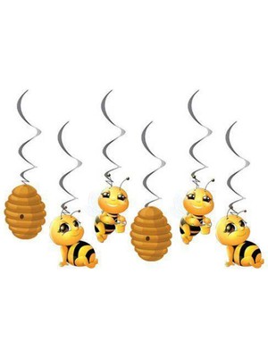 Parti Show Arı Temalı Asmalı Tavan Süsü 6 Adet