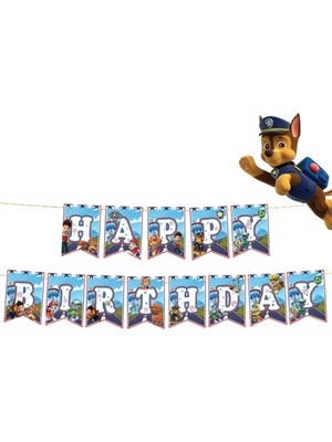 Parti Show Paw Patrol Doğum Günü Happy Birthday Yazısı 17*170 cm