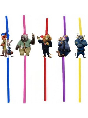 Parti Show Zootopia 10'lu Artistik Pipet