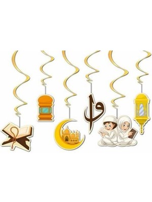 Parti Show Kuran Okuyorum 6'lı Asma Tavan Süs