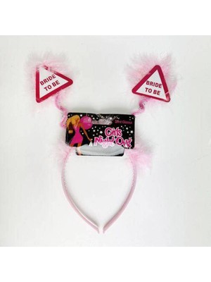 Parti Show Bride To Be Taç Pembe Tüylü