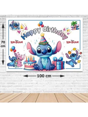 Parti Show Stitch Happy Birthday Doğum Günü Afişi