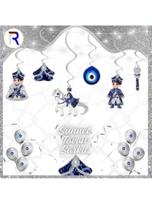 Parti Show Sünnet Asmalı Tavan Süsü Gümüş 6'lı