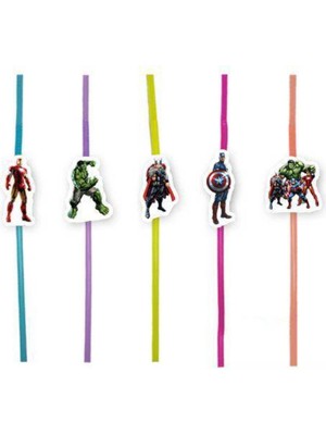 Parti Show Yenilmezler Artistik Pipet (10 Adet)