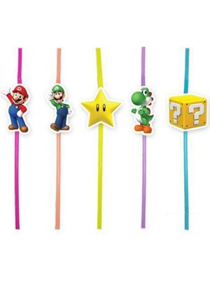 Parti Show Süper Mario Artistik Pipet 10 Adet