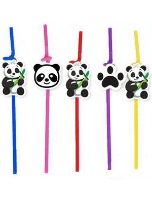 Parti Show Panda Artistik Pipet 10 Adet