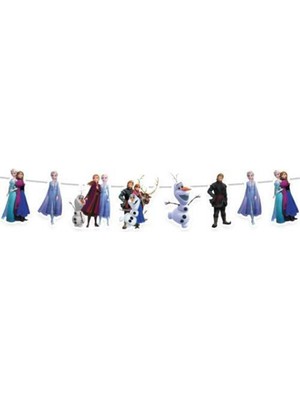 Parti Show Frozen Elsa Anna Dekoratif Banner 150X17 cm