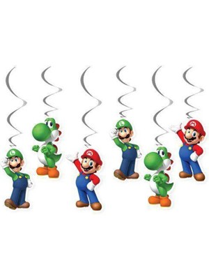 Parti Show Süper Mario Tavan Süs 6 Adet