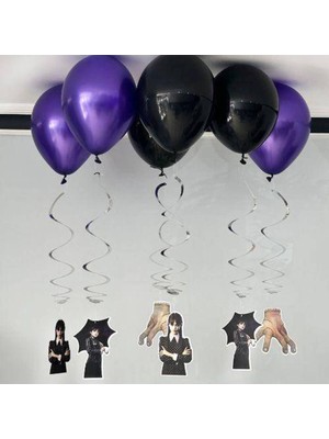 Parti Show Wednesday Balonlu Tavan Süsü 6'lı