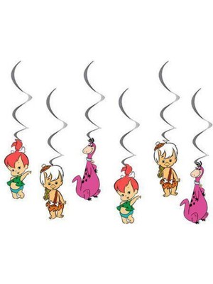 Parti Show Taş Devri Çakıltaş Bambam Asmalı Tavan Süs 6 Adet