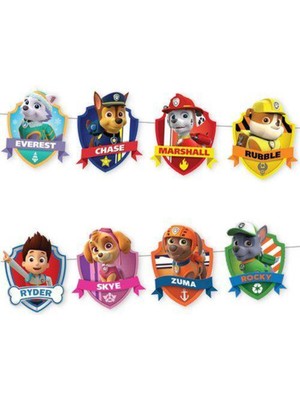 Parti Show Dekoratif Banner Paw Patrol 8figür 145X17CM