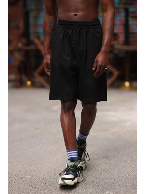 Giyim Center Erkek Iki Iplik Cepli Şort - Siyah