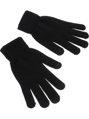 Giyim Center Erkek Triko Dokuma Eldiven - Siyah