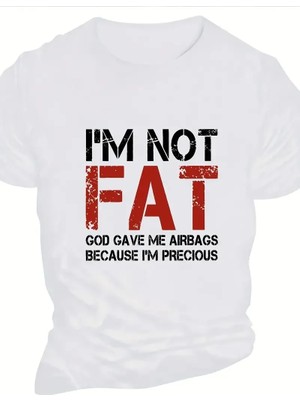 Giyim Center Erkek Kısa Kol Baskılı Tişört - Beyaz