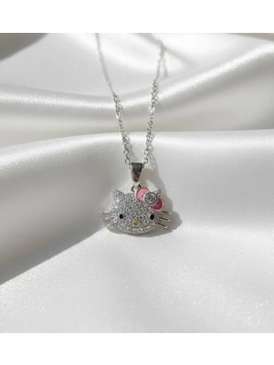 Gözde Aksesuarım Hello Kıtty Kolyesi Çelik