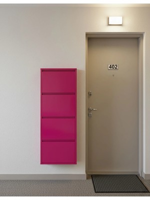 Meyora 4'lü Metal Ayakkabılık - Pembe