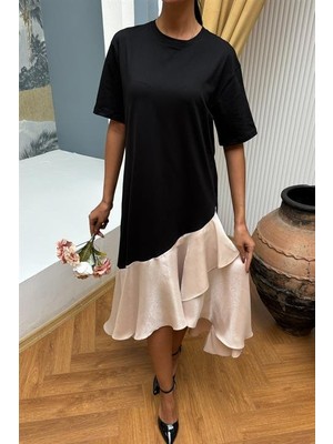 Amara Boutique Volanlı Süprem Elbise 2864