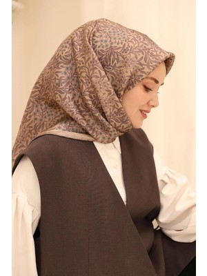 Silk Home Twill Ipek Eşarp - 11464-12 Vizon