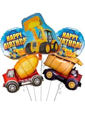 Parti Show Iş Makineleri Folyo Balon Seti 5'li