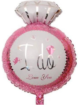 Parti Show Tektaş (I Do Love You) Folyo Balon Pembe 47X73 cm