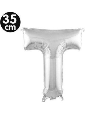 Parti Show T - Harf Folyo Balon Gümüş (35 Cm)