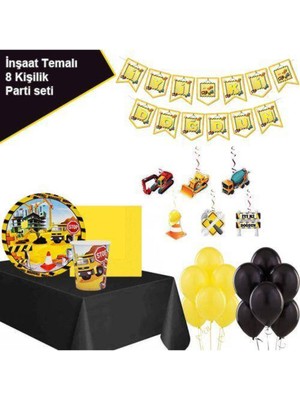 Parti Show Iş Makineleri Parti Seti 8 Kişilik