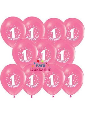 Parti Show 1 Yaş Pembe Balon 100 Adet