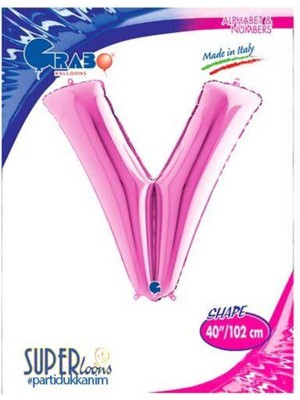 Parti Show V - Harf Folyo Balon Pembe (100 Cm)