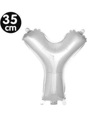Parti Show Y - Harf Folyo Balon Gümüş (35 Cm)