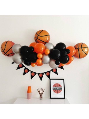 Parti Show Basketbol Arka Fon Balon Zinciri