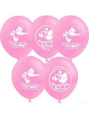 Parti Show Hoşgeldin Bebek Balonu Pembe (10 Adet )