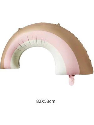 Parti Show Pembe Kahve Krem Folyo Balon 82*44 cm