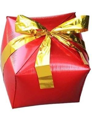 Parti Show Yılbaşı Hediye Kutusu Şeklinde Folyo Balon 1 Adet