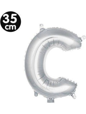 Parti Show C - Harf Folyo Balon Gümüş (35 Cm)