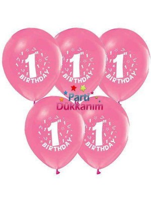 Parti Show 1 Yaş Pembe Balon 10 Adet