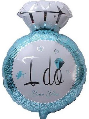 Parti Show Tektaş (I Do Love You) Folyo Balon Mavi 47X73 cm