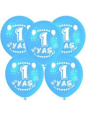 Parti Show 1 Yaş Mavi Balon 10 Adet