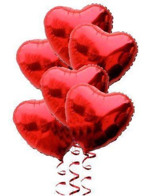 Parti Show Kalpli Folyo Balon Demeti (Helyumsuz 6 Adet)