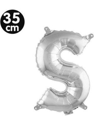 Parti Show S - Harf Folyo Balon Gümüş (35 Cm)