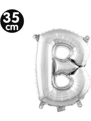 Parti Show B - Harf Folyo Balon Gümüş (35 Cm)